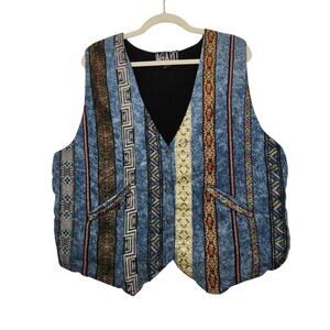 Vintage Boho Button Vest 90s Grunge Witchy Fairy Autumn Cobain Agapo
